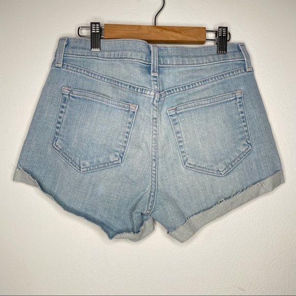 L'agence Denim Light Wash Shorts Cuffed Hem Size 25 - Picture 6 of 7
